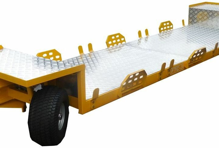 For Transport of 3 bins around vineyards and orchards Self Steering, Four Wheel Suspension, Aluminium Floor Plate